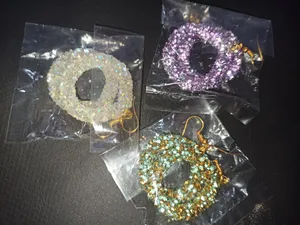 تجریه خرید گوشواره دخترانه مدل نگین دار مجموعه 7  عددی