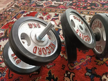 دمبل مدل آرسی وزن 15 کیلوگرمی بسته 2 عددی