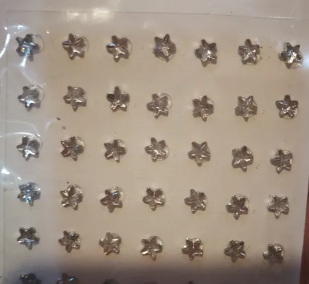 پیرسینگ بینی طرح ستاره کد PB1001 بسته 56 عددی