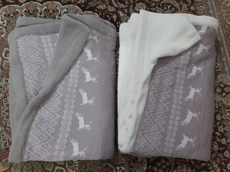 پتو مای هوم مدل بافت پشت خز دار سایز 160x210 سانتی متر