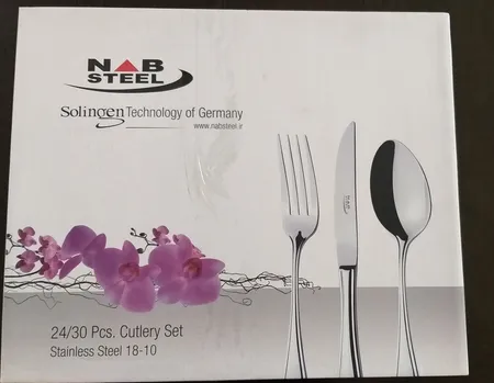 سرویس قاشق و چنگال 30 پارچه ناب استیل مدل Venice