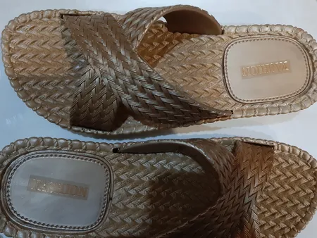 دمپایی زنانه پاپا مدل حصیری K1-GD