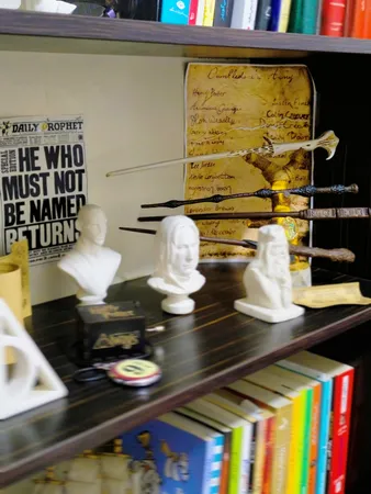 اسباب بازی زینتی مدل چوب دستی جادویی هری پاتر طرح پرفسور اسنیپ به همراه کارت قطار و نقشه غارتگر