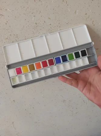 آبرنگ 12 رنگ آقامیری مدل 001