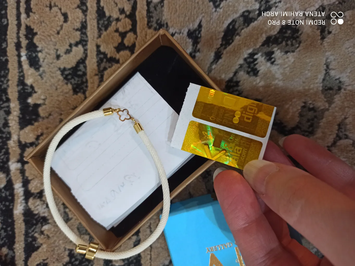 دستبند طلا 18 عیار دخترانه وی وی گلد گالری مدل ونکلیف کد WS2210