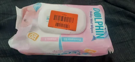 دستمال مرطوب کودک دلفین مدل B5 بسته 120 عددی