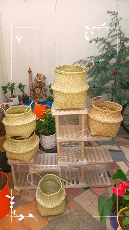 سبد حصیربافی کد01