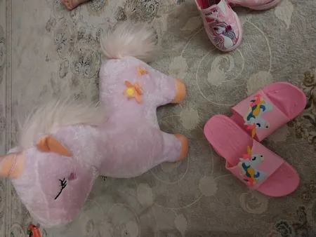 عروسک طرح اسب تک شاخ یونیکورن ایستاده ارتفاع 48 سانتی متر