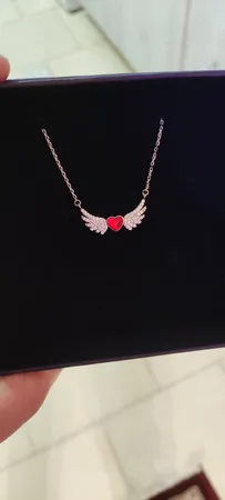 گردنبند زنانه سواروسکی مدل بال و قلب خاص کد 44512