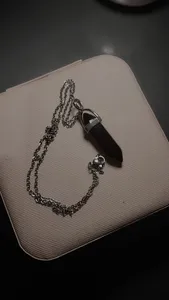 تجریه خرید آویز گردنبند مدل منشور سنگ آمیتیس