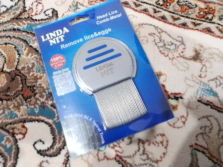 شانه ضد شپش لیندا نیت مدل تمام استیل پاک کننده تخم شپش