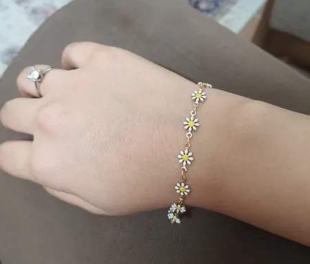 دستبند دخترانه مدل بابونه کد 546