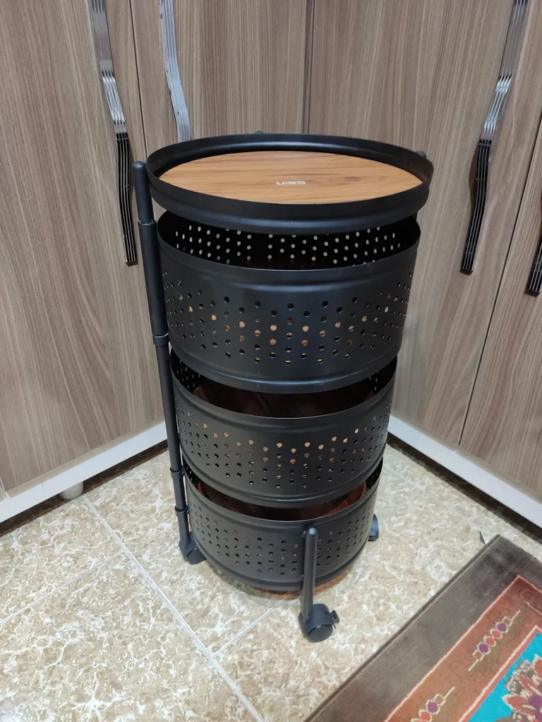 سبد سیب زمینی و پیاز ساین مدل گرد سه طبقه کد 443 سبد سیب زمینی و پیاز ساین مدل گرد سه طبقه کد 443
