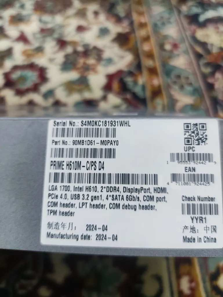 مادربرد ایسوس مدل PRIME H610M-C/PS D4