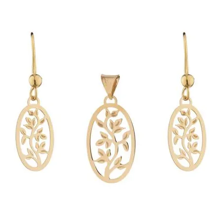 نیم ست طلا 18 عیار زنانه مایا ماهک مدل MS0693