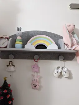 جامدادی رومیزی طرح ابر و رنگین کمان مدل MD040-B