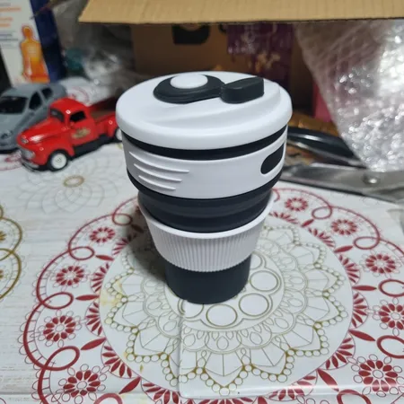 لیوان سفری مدل سیلیکونی تاشو گنجایش 0.35 لیتر