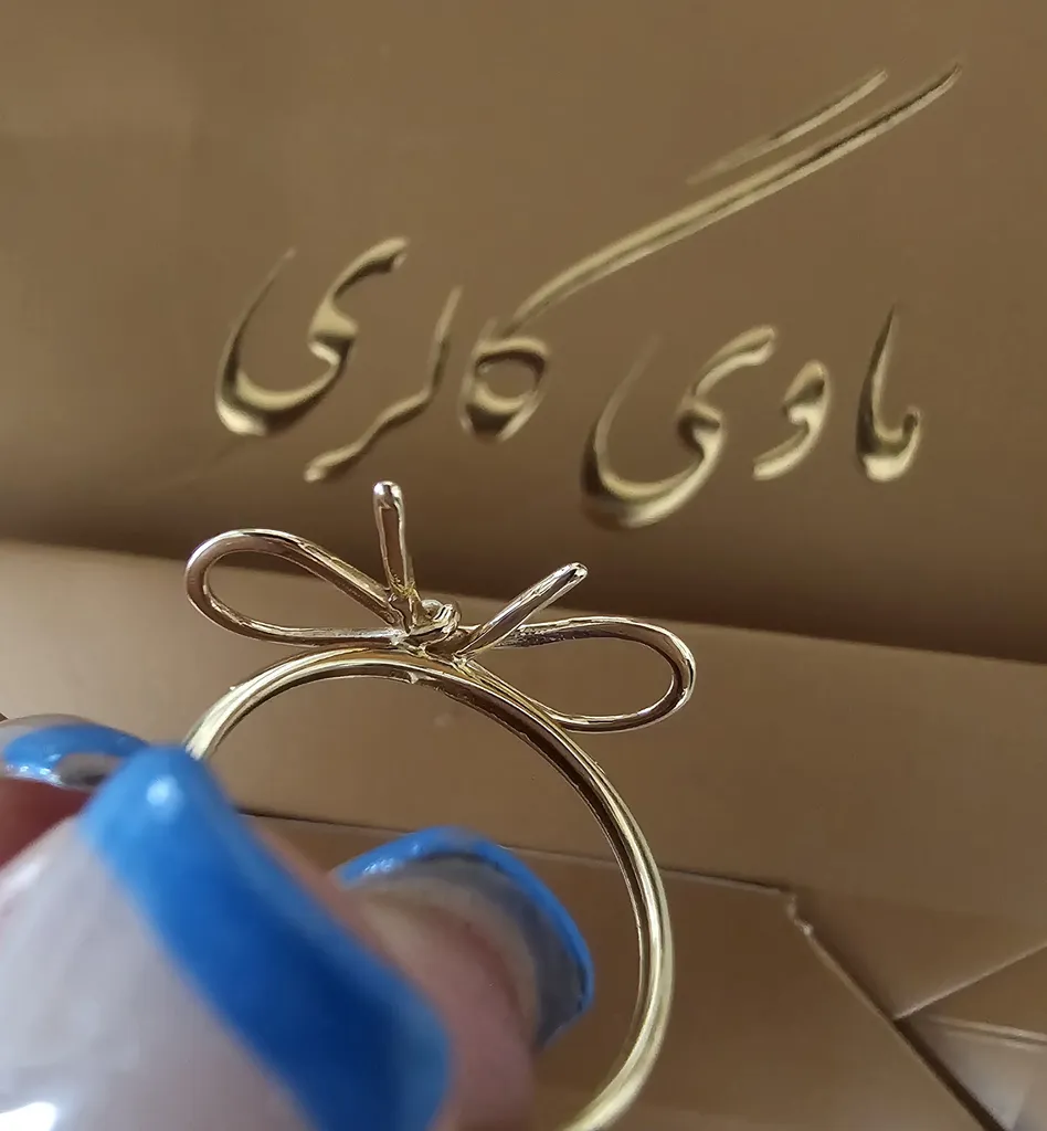انگشتر طلا 18 عیار زنانه ماوی گالری مدل پاپیون  سایز 56
