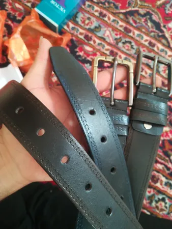 کمربند مردانه چرم طرح Equal Lb1 Black