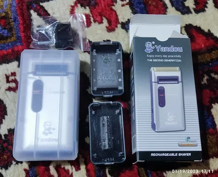 ماشین اصلاح موی صورت یاندو مدل Sv-w301u به همراه تیغه و توری یدک