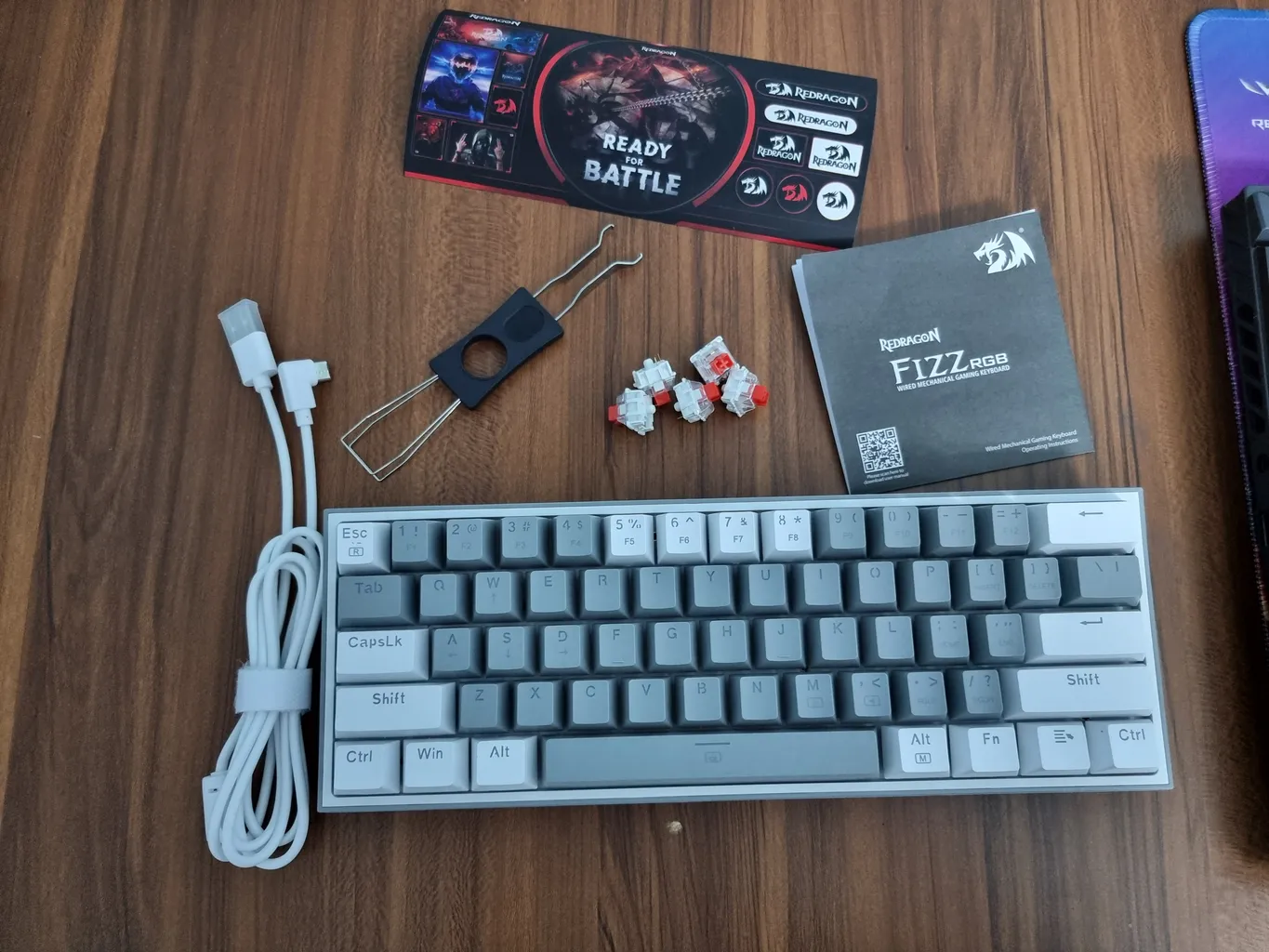 کیبورد گیمینگ ردراگون مدل K617 FIZZ، سوییچ مکانیکال قرمز، Tenkeyless، نورپردازی RGB کیبورد گیمینگ ردراگون مدل K617 FIZZ، سوییچ مکانیکال قرمز، Tenkeyless، نورپردازی RGB