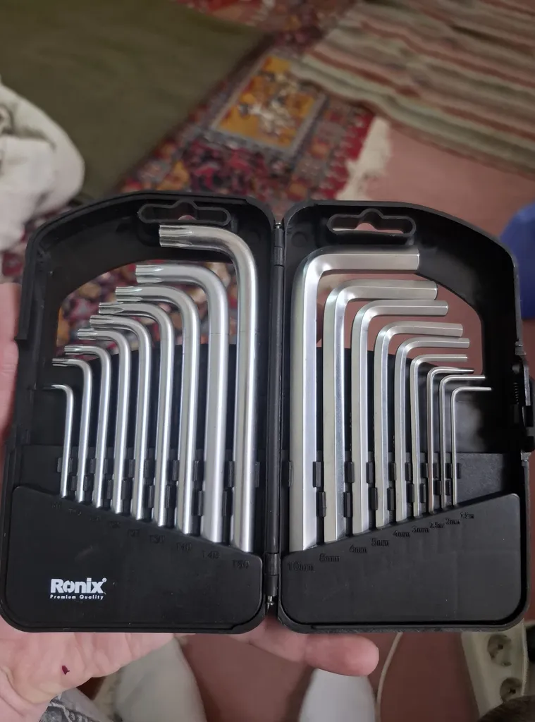 مجموعه 18 عددی آچار آلن و ستاره ای رونیکس مدل RH-2051