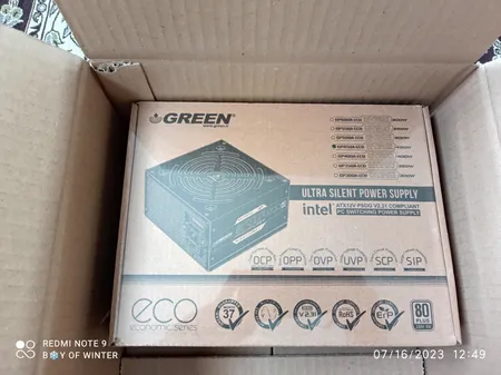 منبع تغذیه کامپیوتر گرین مدل GP450A-ECO Rev3.1