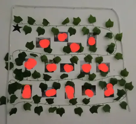 گل مصنوعی مدل ریسه برگ طرح انگور کد PAL-3030