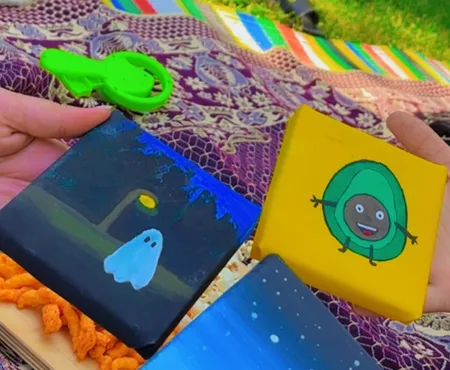 بوم نقاشی لیما بوم مدل انگشتی سایز 10x10 سانتی متر بسته 3 عددی