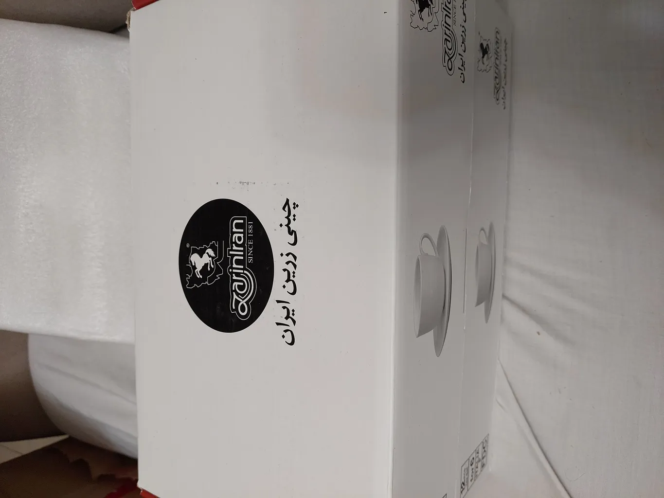 ست فنجان و نعلبکی 12 پارچه چینی زرین ایران مدل ایتالیا اف 8 برایدال درجه یک