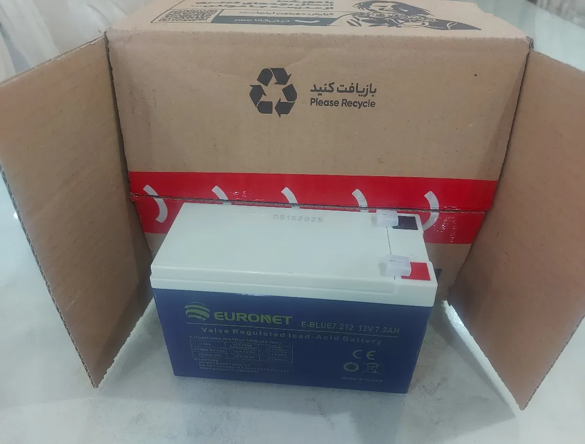 باتری یو پی اس 12 ولت یورونت مدل EUR7.212 با ظرفیت 7.2 آمپر ساعت