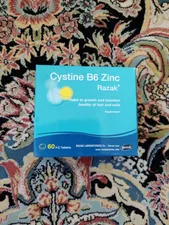 تجریه خرید قرص سیستین B6 زینک رازک بسته 60 عددی
