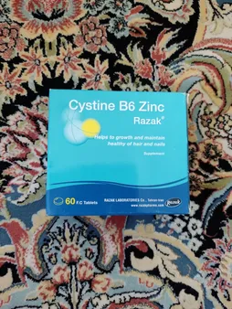 قرص سیستین B6 زینک رازک بسته 60 عددی