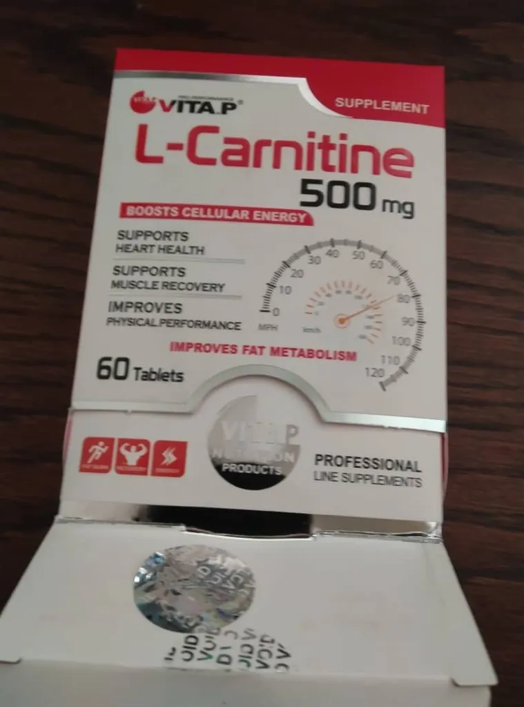 قرص ال کارنیتین ویتاپی -  500 میلی گرم بسته 60 عددی