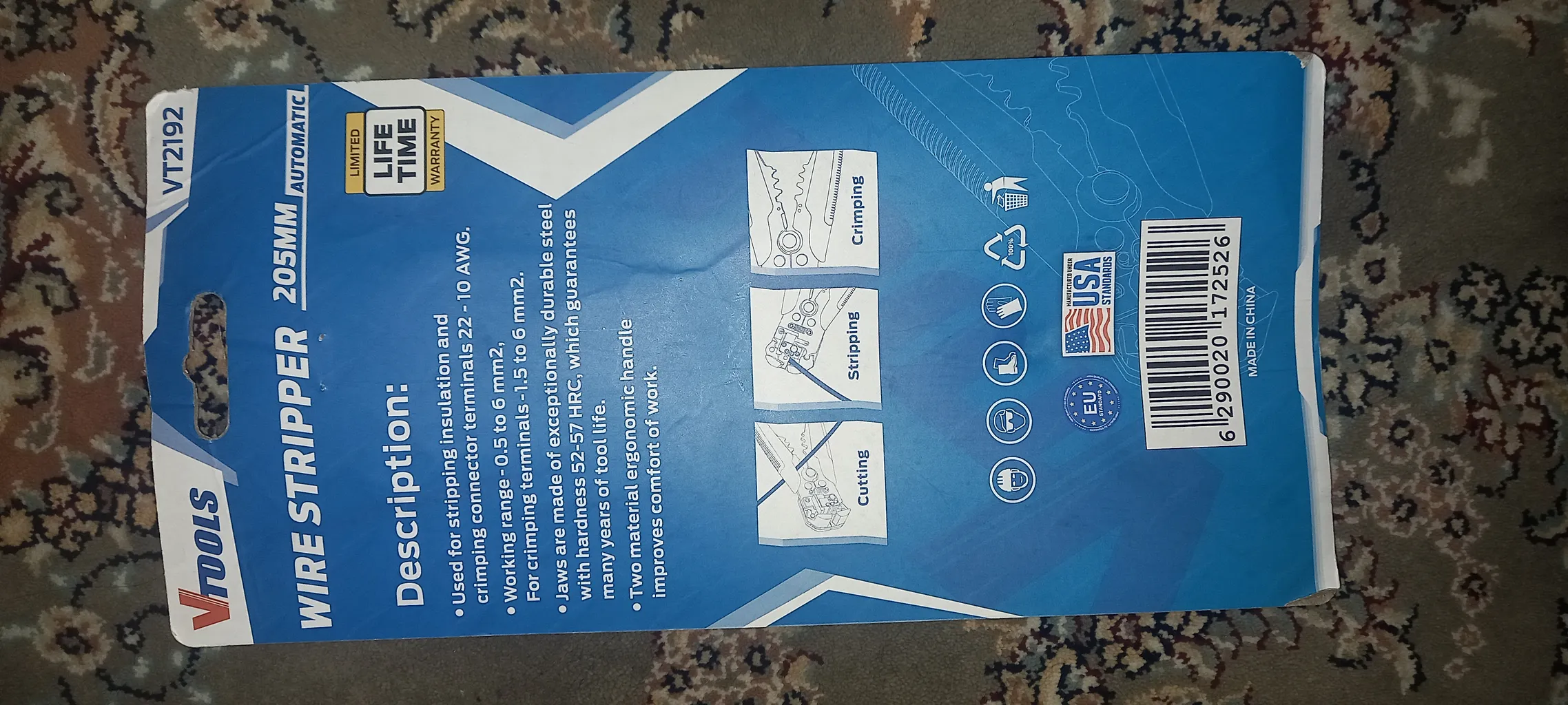 سیم لخت کن اتوماتیک وی تولز مدل VT2192 سایز 8 اینچ