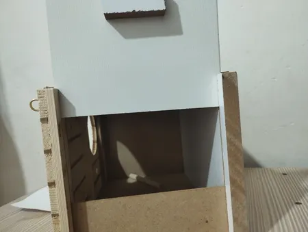 لانه پرنده مدل عروس هلندی درب کشویی طرح چوبی