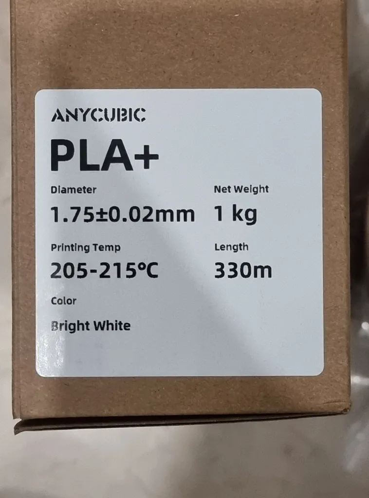 فیلامنت پرینتر سه بعدی انیکیوبیک مدل PLA+ قطر 1.75 میلی متر وزن یک کیلوگرم