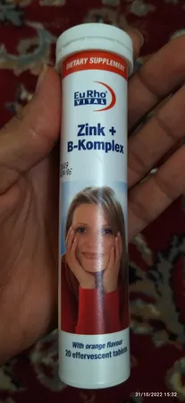 قرص جوشان زینک و B کمپلکس یوروویتال بسته 20 عددی