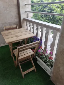 تجریه خرید میز و صندلی ناهاخوری 2 نفره مدل تاشو چوبی