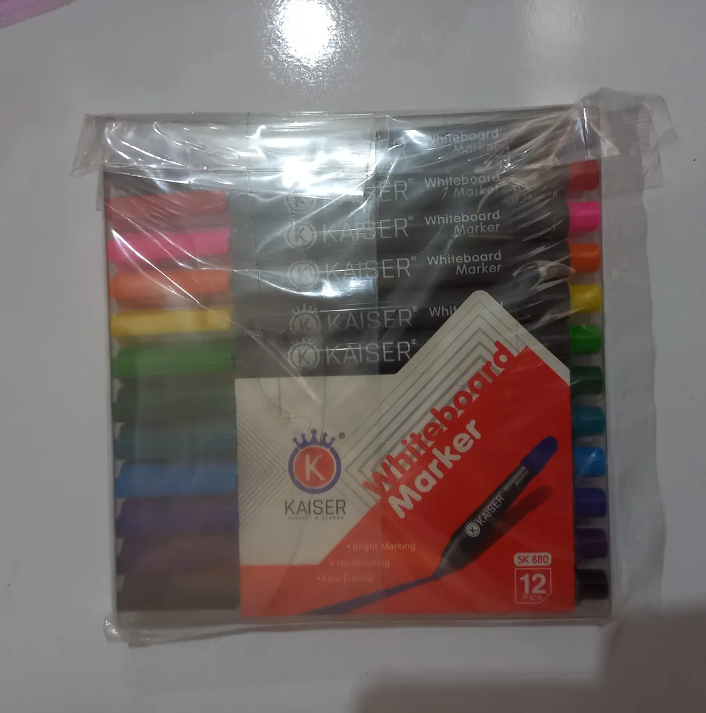 ماژیک وایت برد کایزر مدل قلمی کد SK880 بسته 12 عددی