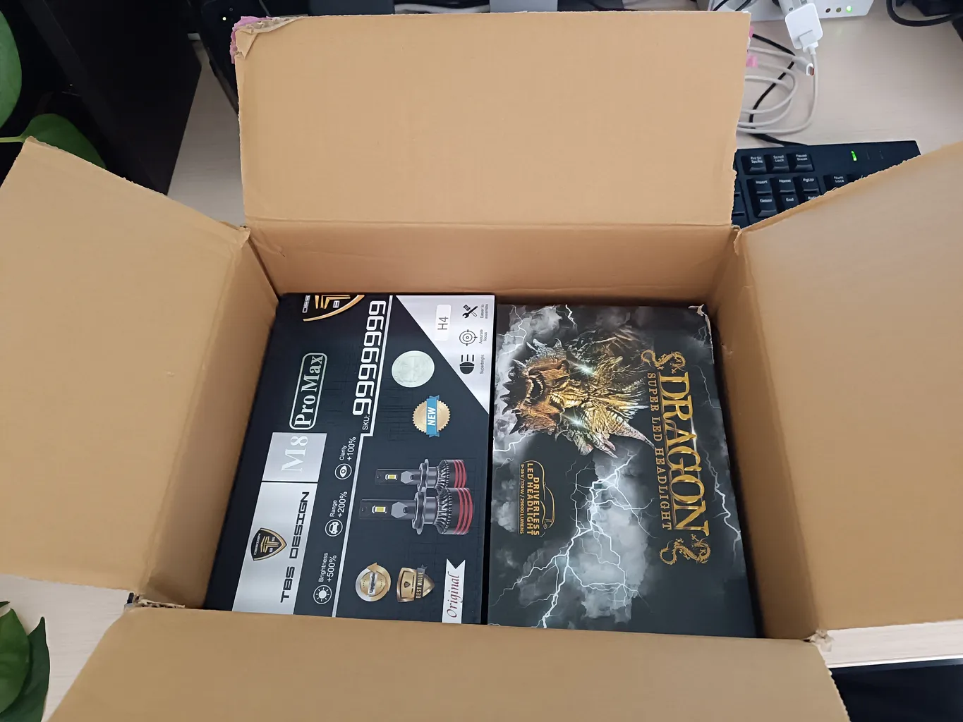 هدلایت تی بی اس دیزاین مدل M8 Pro Max پایه H4 بسته 2 عددی