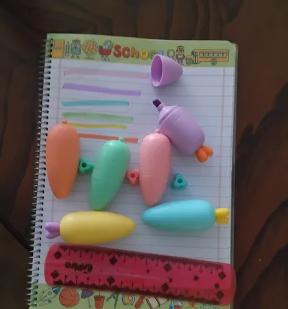 ماژیک علامت گذار مدل پاستلی طرح هویج بسته 6 عددی