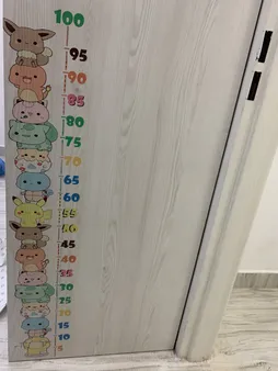 استیکر دیواری کودک مدل اندازه گیری قد طرح پوکومون