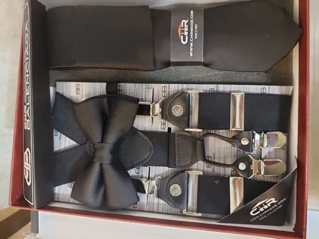 ست کراوات و پاپیون و ساسبند مردانه سی اچ‌ آر کد MH090