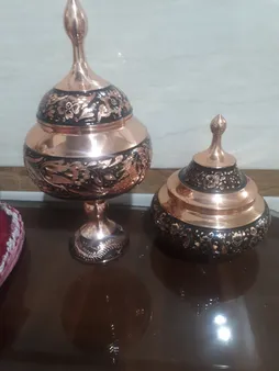 شکلات خوری مسی مدل الماس تراش کد 28