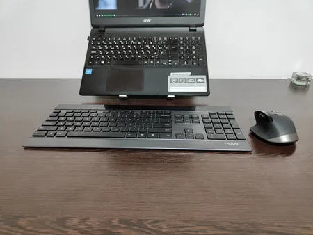 کیبورد و ماوس بی سیم رپو مدل 9900M، سوییچ ممبران ، Full Size