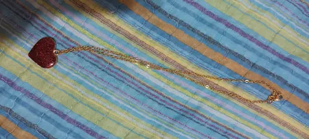 گردنبند دخترانه مدل قلب کد 216