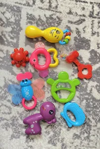 تجریه خرید دندان گیر کودک مدل جغجغه ای بسته 8 عددی