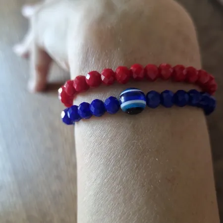 دستبند مدل کریستال چشم نظر کد ZA-CHC01