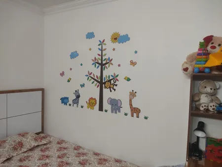 استیکر باروچین طرح حیوانات رنگارنگ جنگل